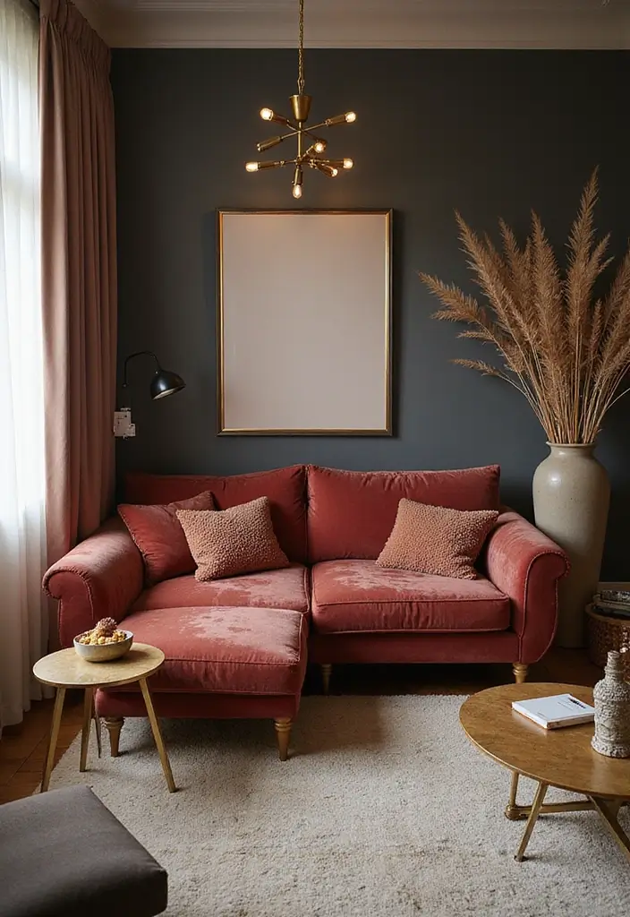 27 Teddy Sofa Living Room Design Ideas That Feel Soft and Playful - 9. Elegant Teddy Sofa Styling