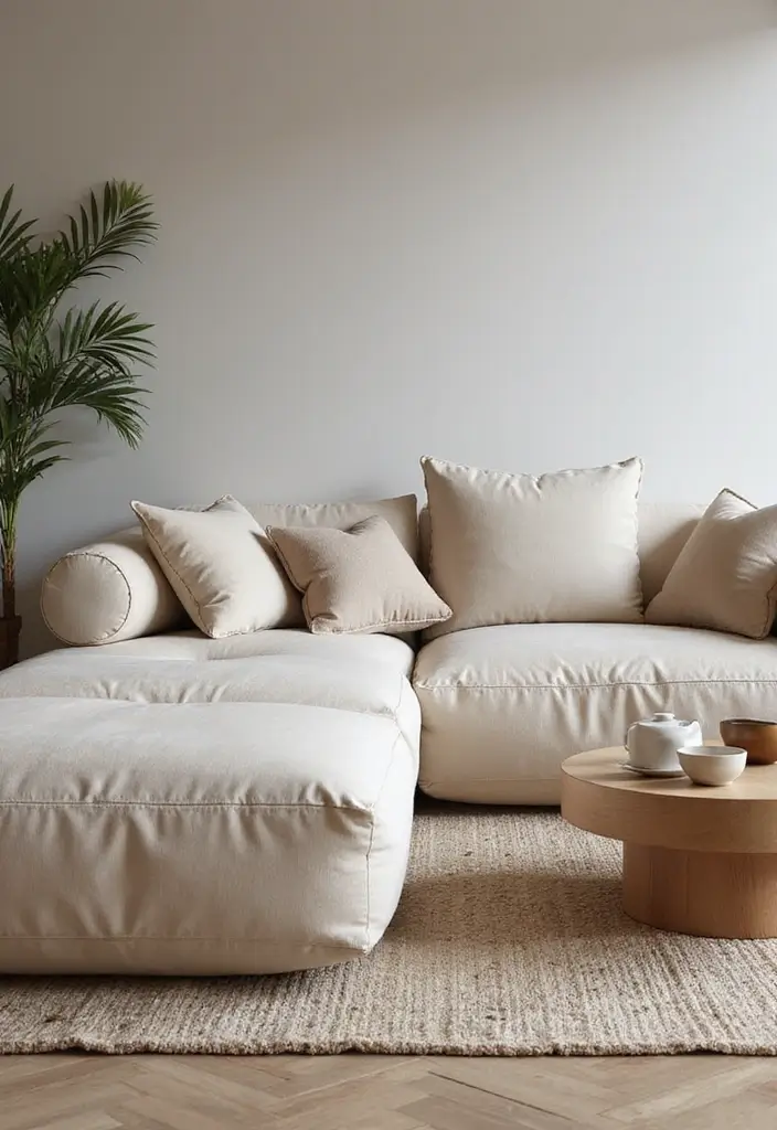 27 Vibey Living Room Aesthetic Ideas That Feel Chill and Modern - 2. Minimalist Furniture with Maximum Comfort