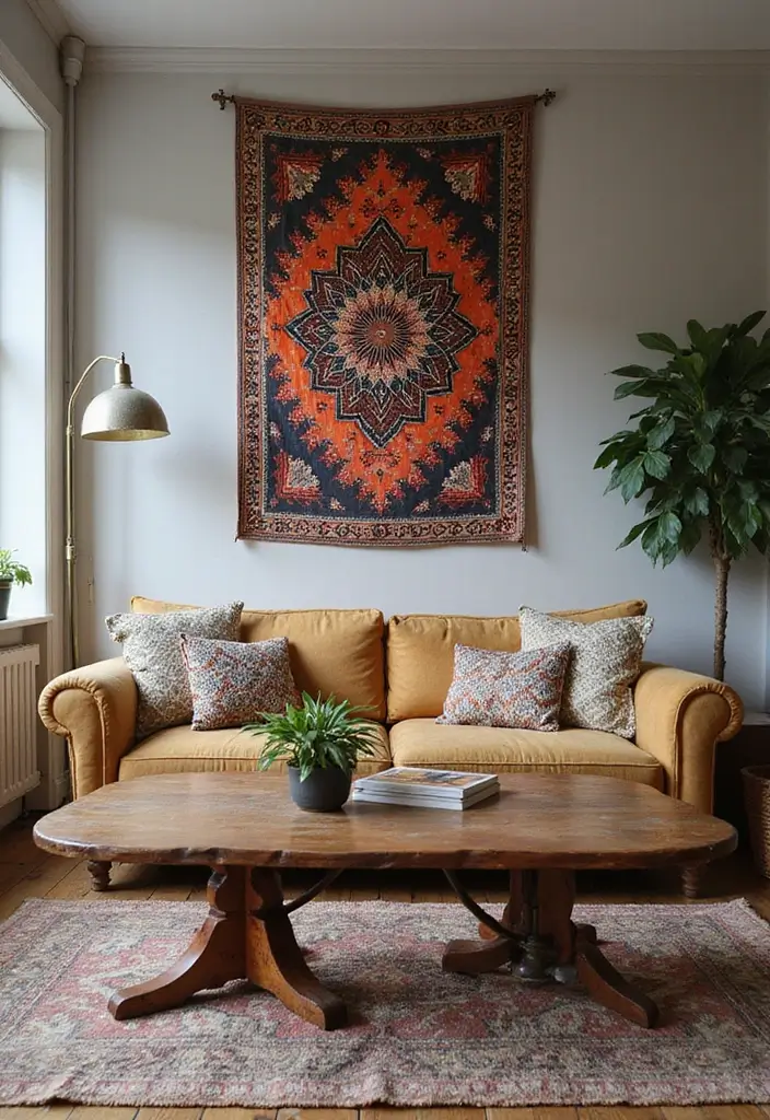 27 Vibey Living Room Aesthetic Ideas That Feel Chill and Modern - 5. Vintage Finds for Character