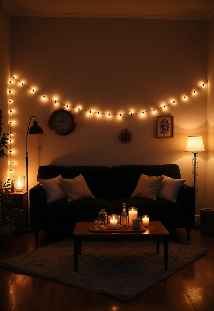 28 Black Couch Boho Living Room Ideas That Feel Cool and Eclectic - 6. Bohemian Lighting Solutions