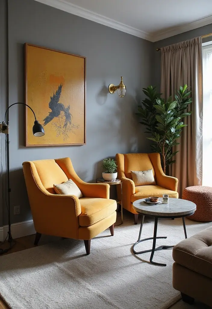 28 Boujee Apartment Living Room Ideas That Exude Glam Luxury - 12. High-End Accent Chairs