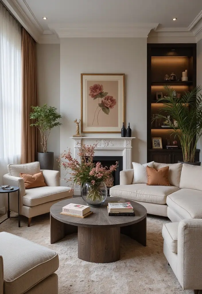 28 Boujee Apartment Living Room Ideas That Exude Glam Luxury - 4. Chic Coffee Table Styling