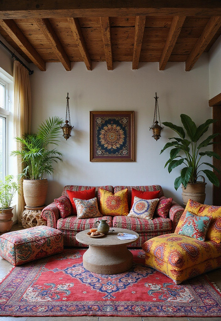 28 Cat Living Room Ideas That Are Pet Friendly and Stylish - 11. Colorful Textiles