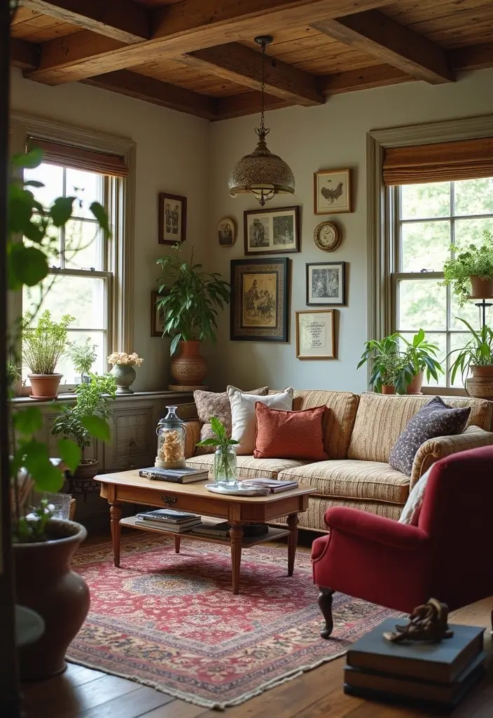 28 Cat Living Room Ideas That Are Pet Friendly and Stylish - 27. Vintage Finds