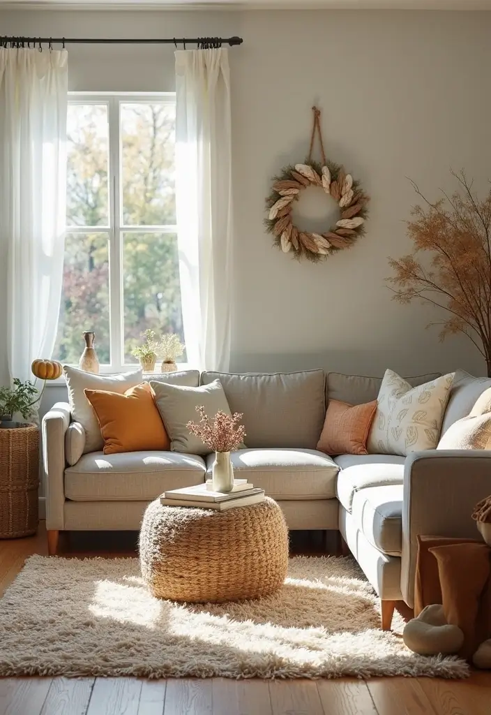 28 Cat Living Room Ideas That Are Pet Friendly and Stylish - 28. Seasonal Decor Updates