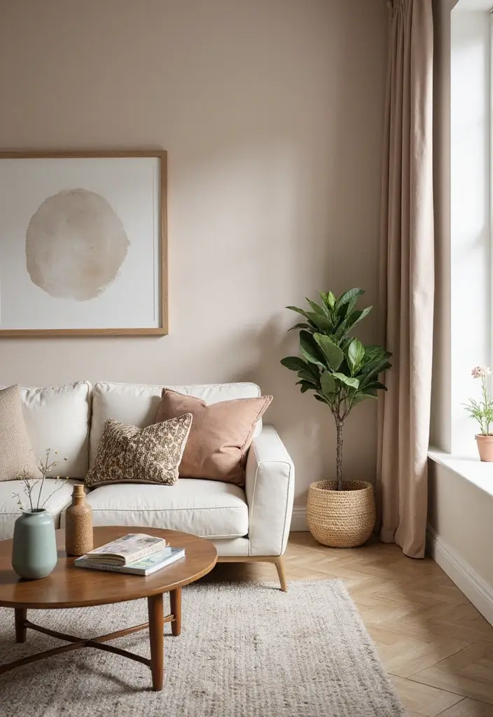 28 Chic and Cozy Bohemian Living Room Ideas for Apartment Girls - 9. Soft Color Palettes