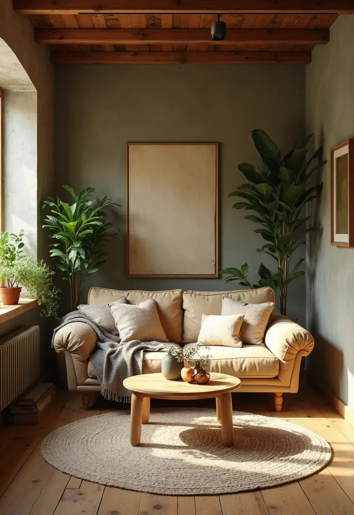 28 Dark Paint Living Room Ideas That Add Depth and Elegance - 13. Rustic Olive