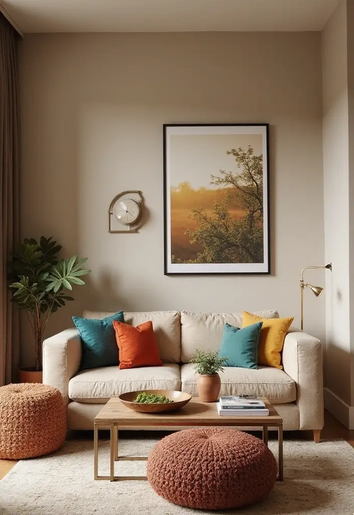 28 Dark Paint Living Room Ideas That Add Depth and Elegance - 19. Creamy Taupe