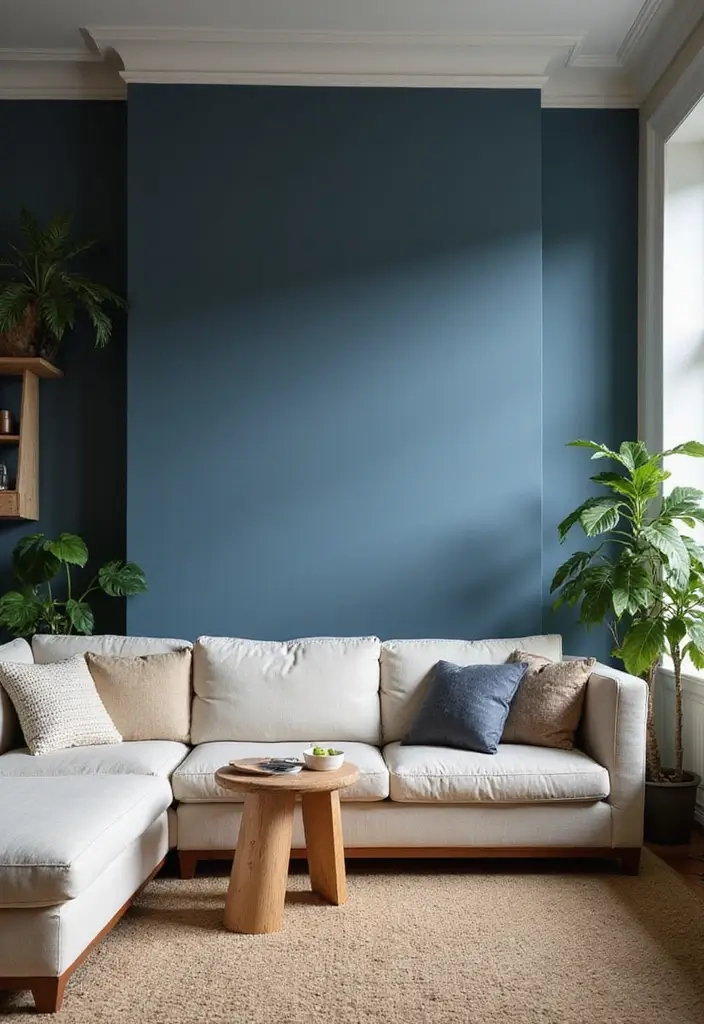 28 Dark Paint Living Room Ideas That Add Depth and Elegance - 2. Navy Blue Bliss