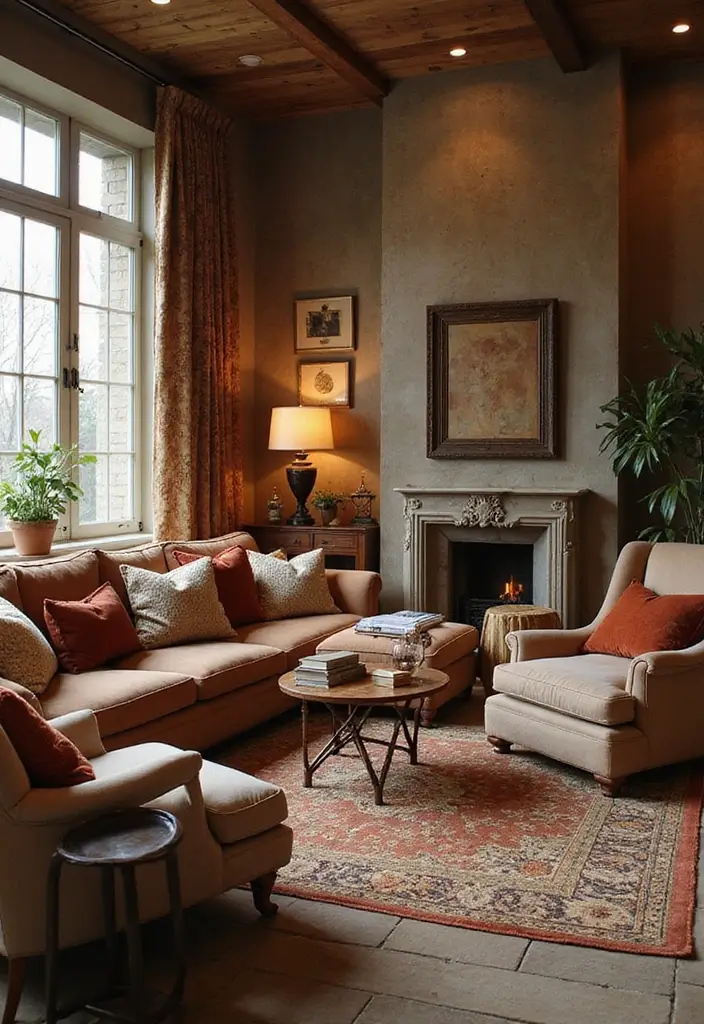28 Dark Paint Living Room Ideas That Add Depth and Elegance - 27. Warm Copper