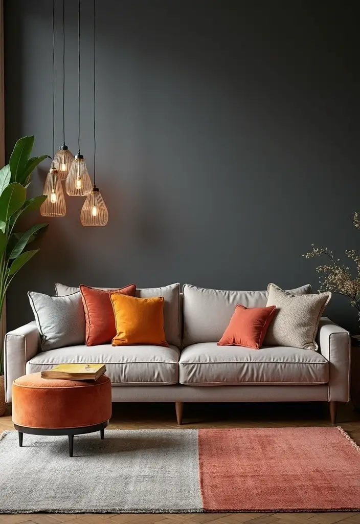 28 Dark Paint Living Room Ideas That Add Depth and Elegance - 7. Deep Gray Sophistication