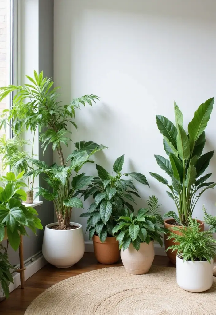 28 Design Living Room Modern Ideas That Feel Sleek and Functional - 12. Indoor Plants