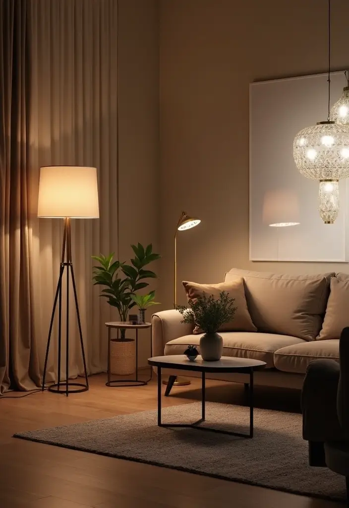 28 Design Living Room Modern Ideas That Feel Sleek and Functional - 5. Smart Lighting Solutions