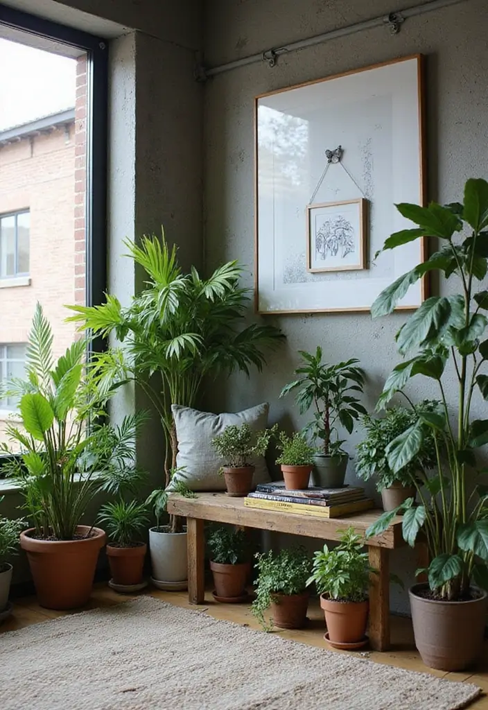 28 Edgy Living Room Ideas That Feel Modern and Unexpected - 13. Indoor Plants