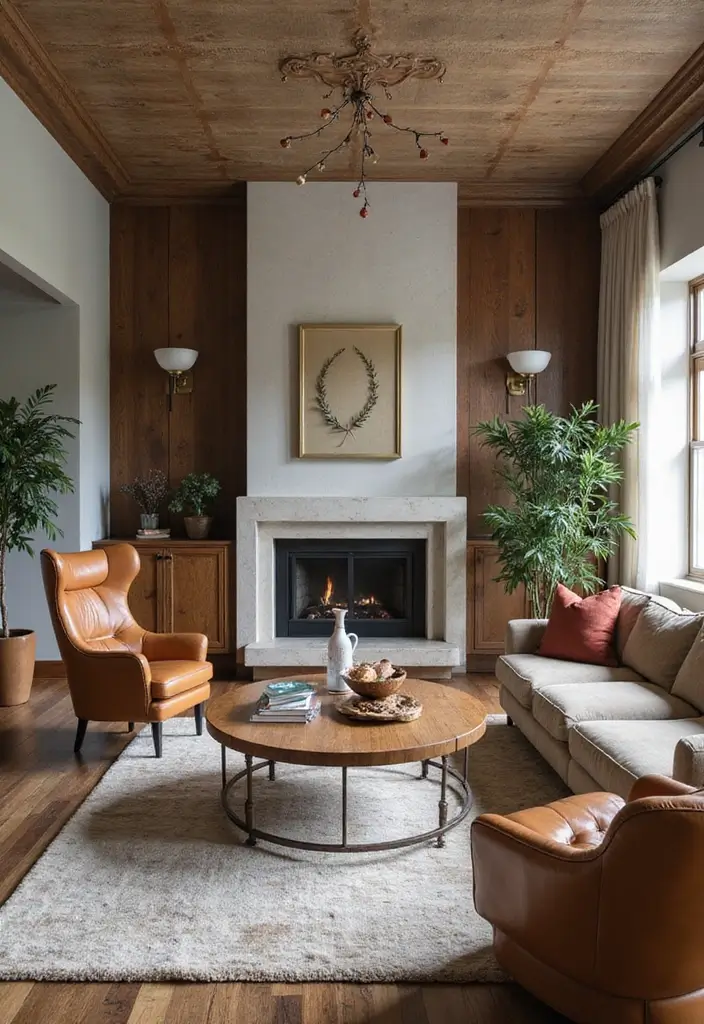 28 Edgy Living Room Ideas That Feel Modern and Unexpected - 15. Mixed Materials