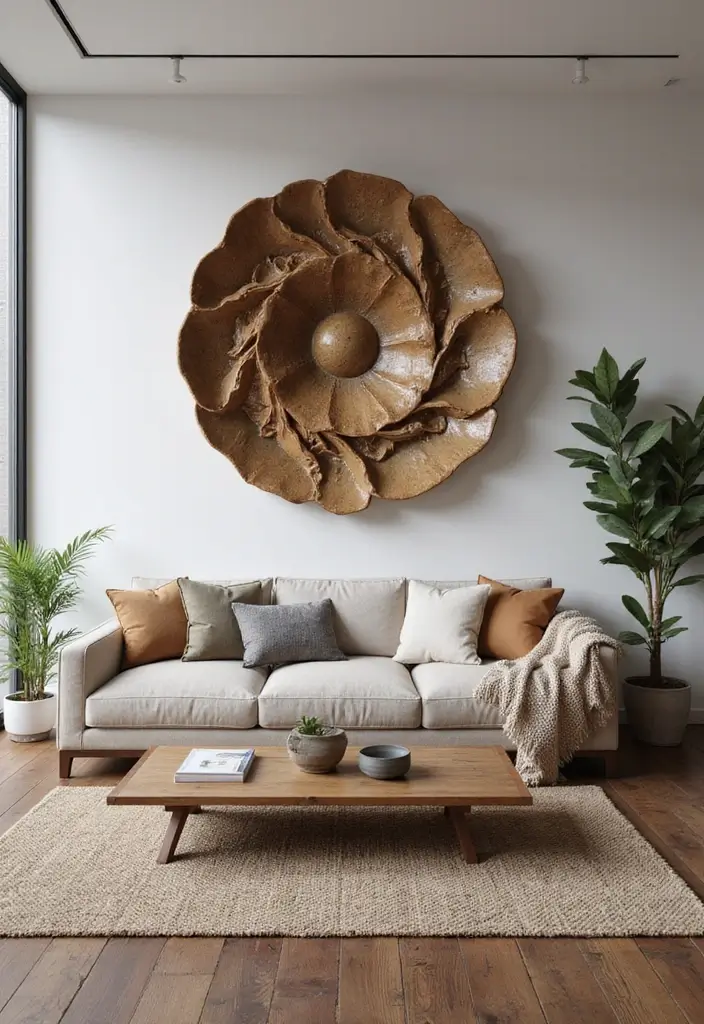 28 Edgy Living Room Ideas That Feel Modern and Unexpected - 17. Artistic Installations