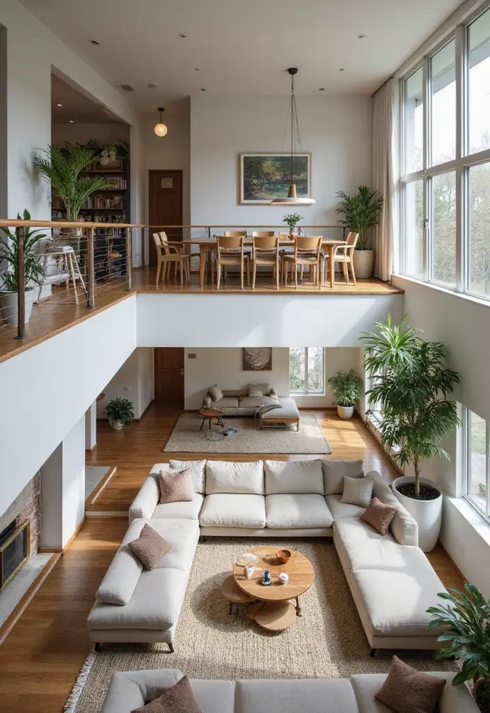 28 Edgy Living Room Ideas That Feel Modern and Unexpected - 19. Split-Level Spaces