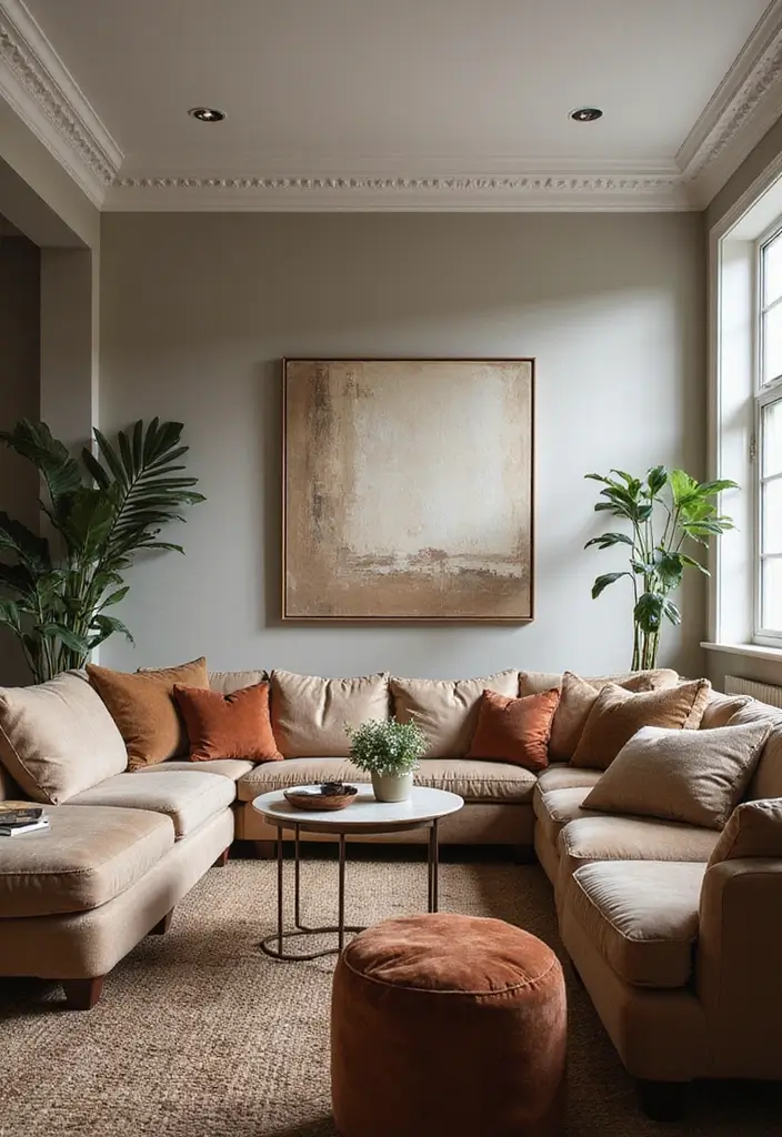 28 Edgy Living Room Ideas That Feel Modern and Unexpected - 23. Textural Layering