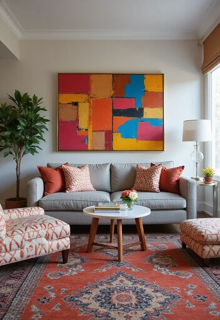 28 Edgy Living Room Ideas That Feel Modern and Unexpected - 24. Bold Patterns