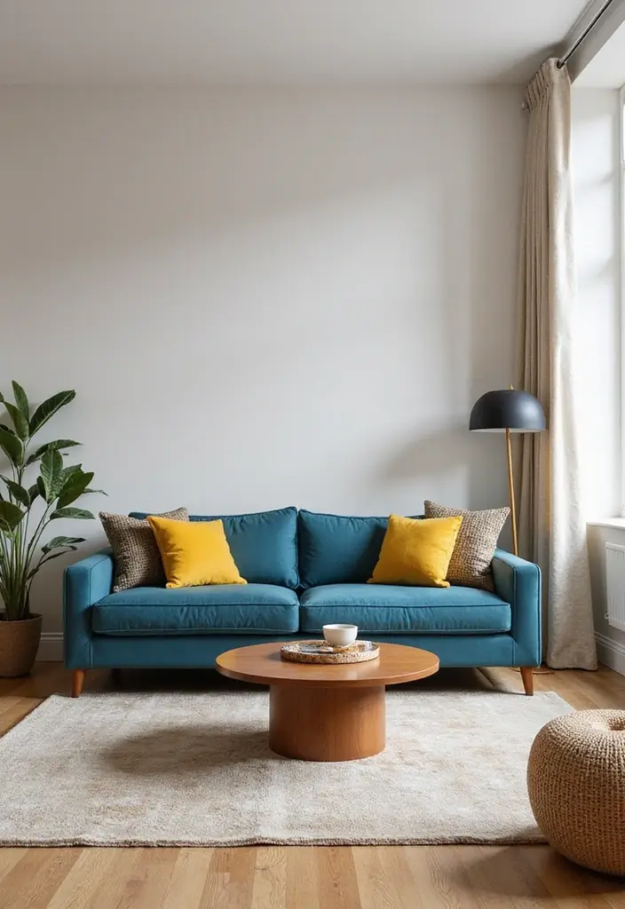 28 Edgy Living Room Ideas That Feel Modern and Unexpected - 27. Neutral Backdrops with Pop