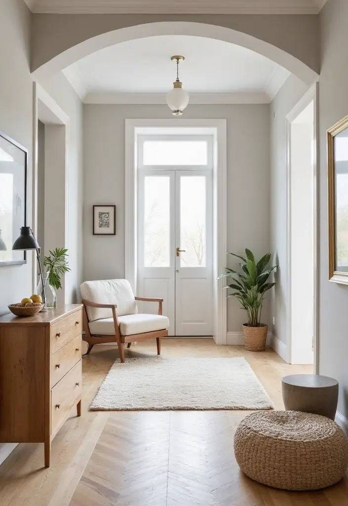 28 Living Room Entryway Ideas That Make a Great First Impression - 14. Minimalist Approach