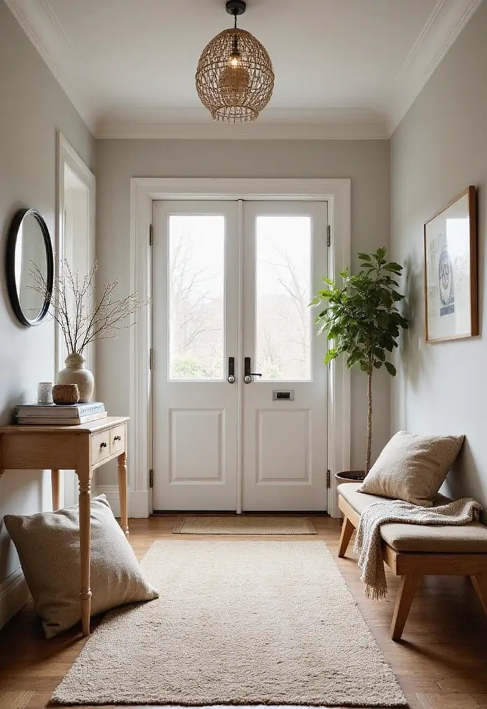 28 Living Room Entryway Ideas That Make a Great First Impression - 18. Soft Furnishings