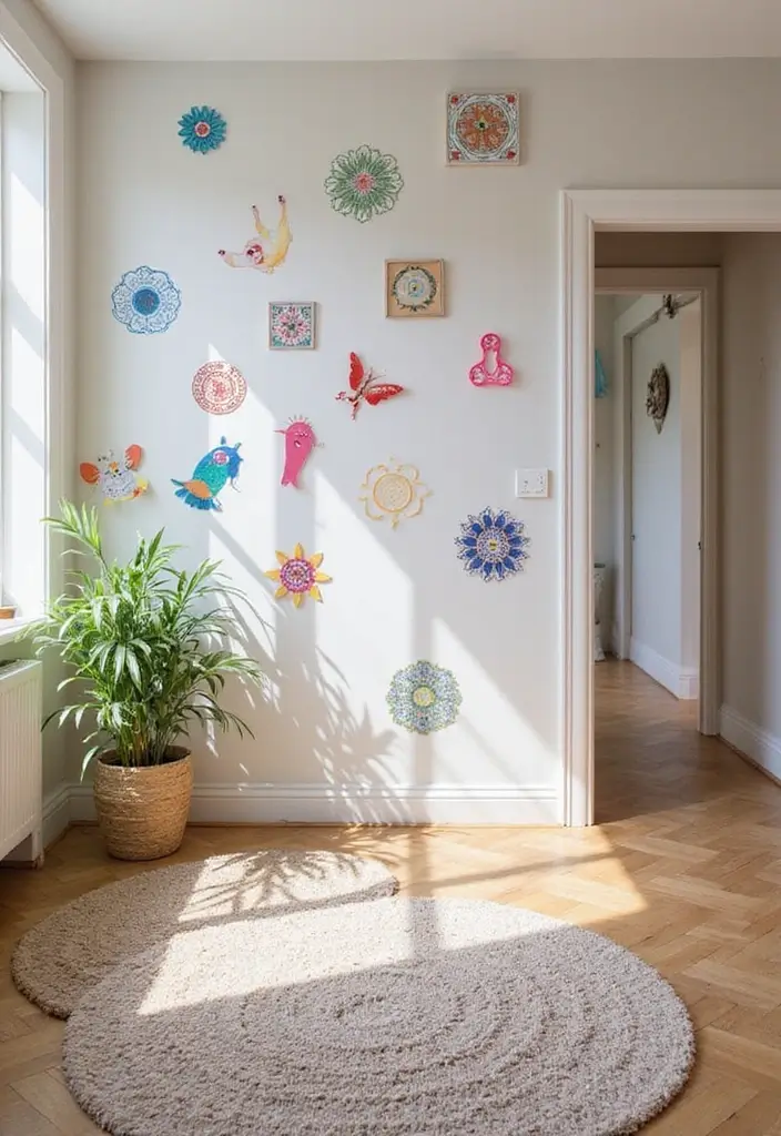 28 Living Room Entryway Ideas That Make a Great First Impression - 19. Wall Decals or Stickers