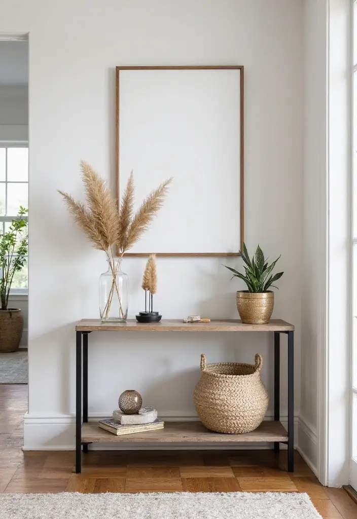 28 Living Room Entryway Ideas That Make a Great First Impression - 2. Accent Table Display