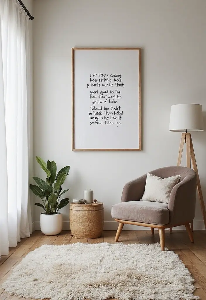 28 Living Room Entryway Ideas That Make a Great First Impression - 22. Inspiring Quotes