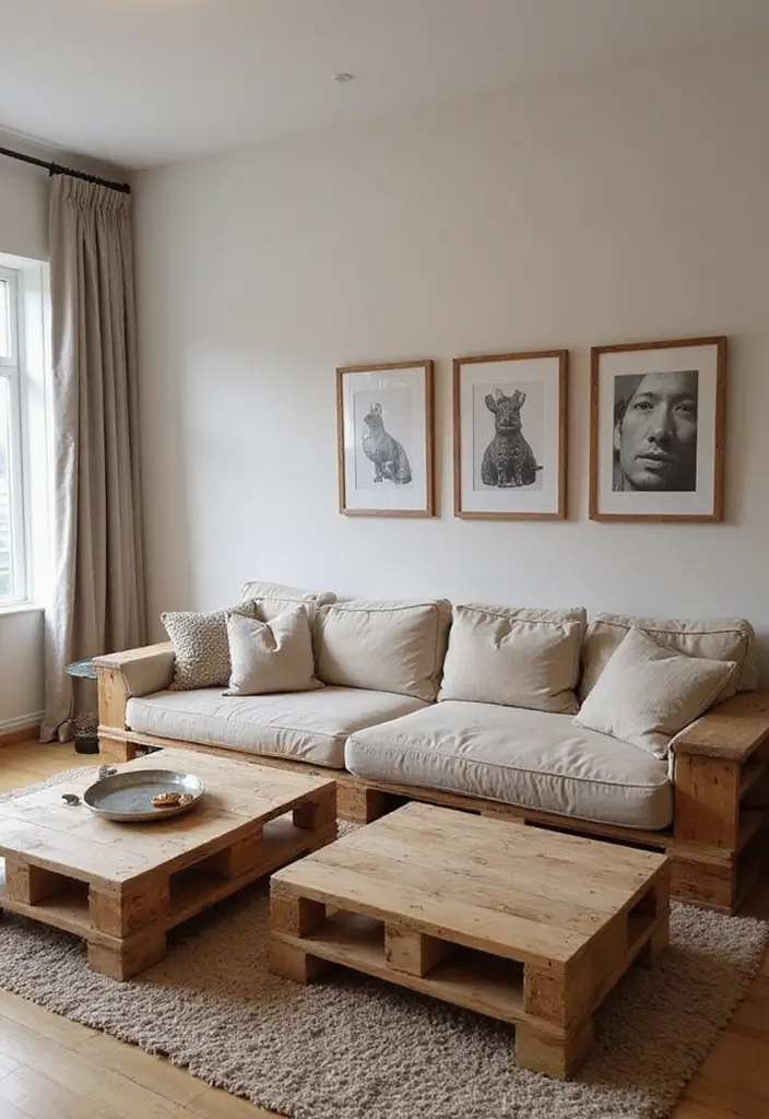 28 Living Room Pallet Ideas That Feel Rustic and Creative - 26. Pallet Modular Furniture