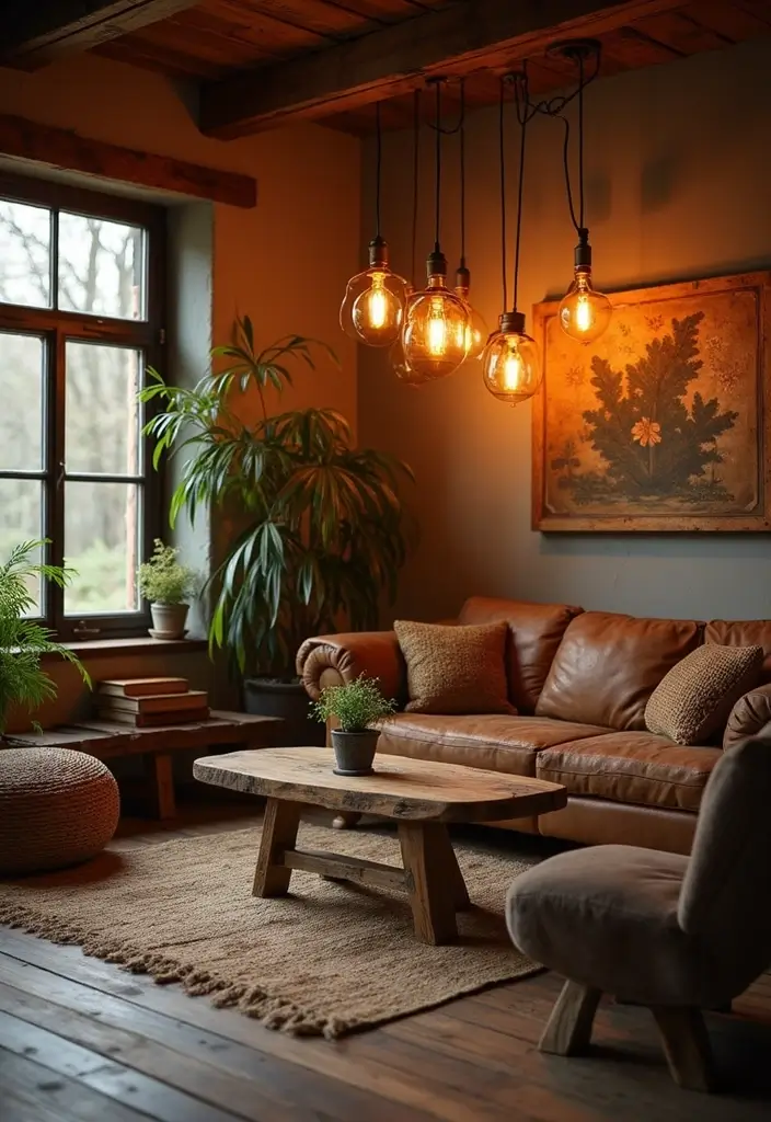 28 Living Room Pallet Ideas That Feel Rustic and Creative - 9. Pallet Lighting Fixtures