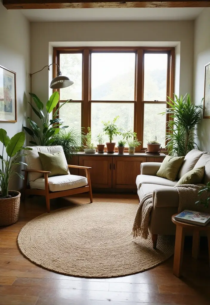 28 Living Room Setting Ideas That Feel Balanced and Inviting - 1. Earthy Tones with Natural Textures