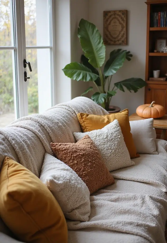 28 Low Seating Living Room Ideas That Feel Relaxed and Inviting - 19. Use of Textures