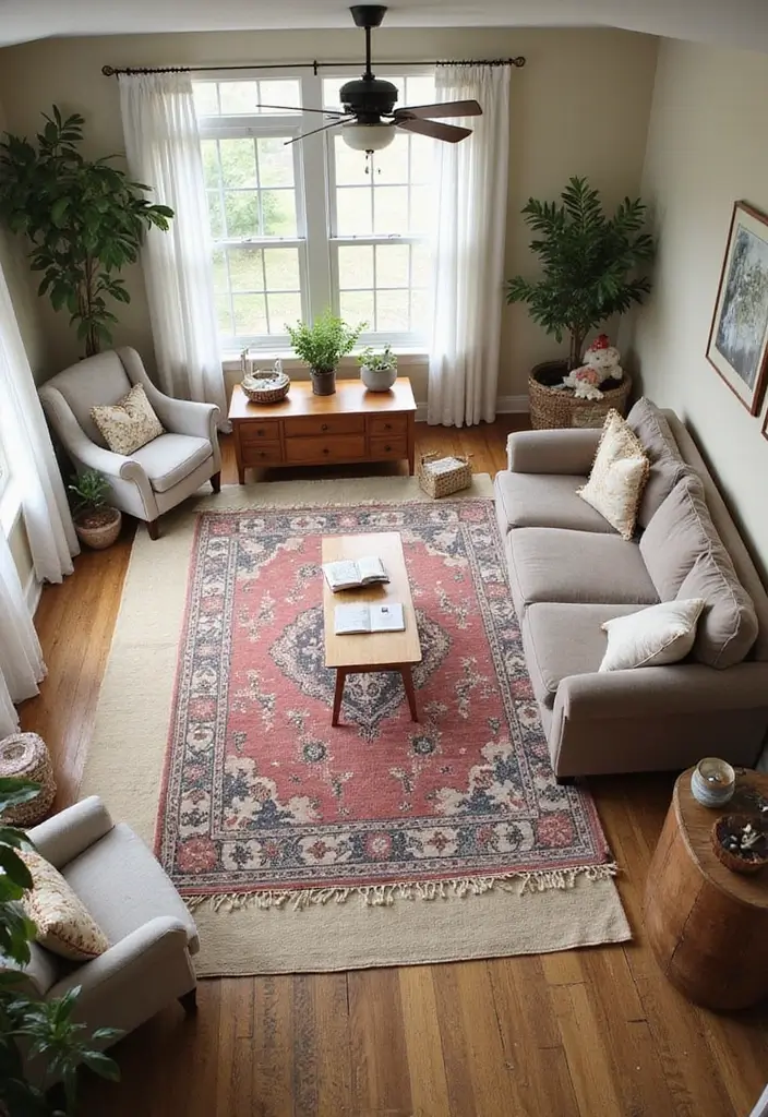 28 Low Seating Living Room Ideas That Feel Relaxed and Inviting - 22. Create Zones