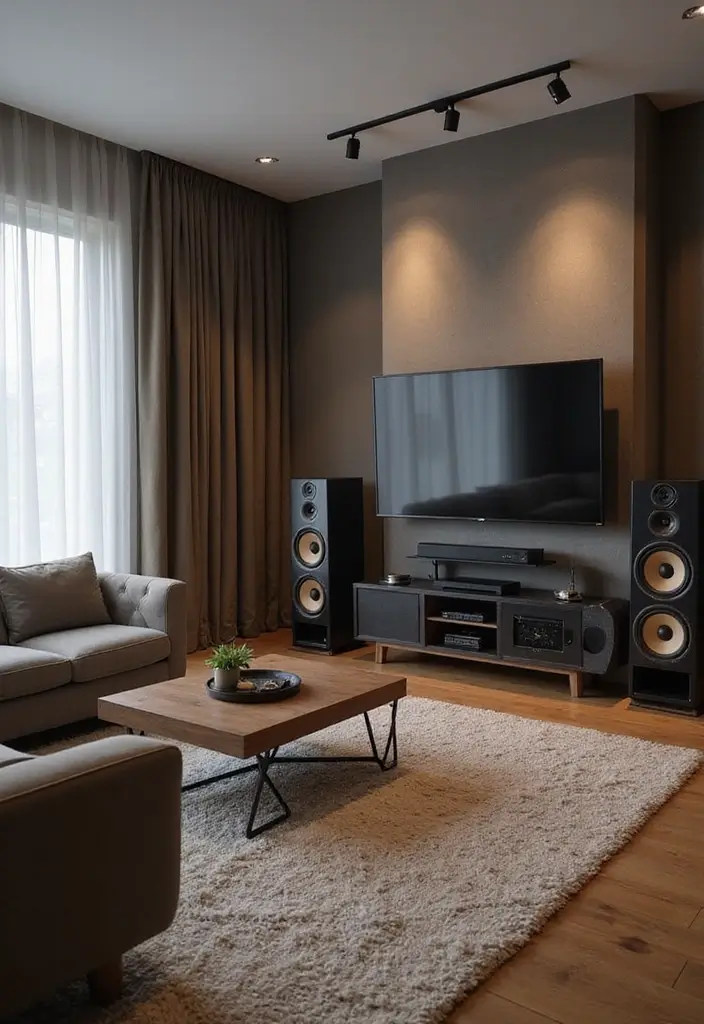 28 Sound System Living Room Ideas That Feel Immersive and Sleek - 10. High-Performance Surround Sound