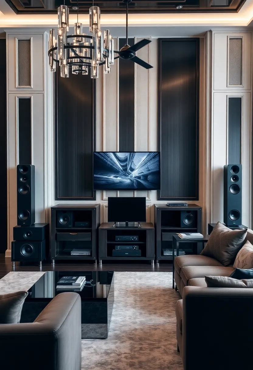 28 Sound System Living Room Ideas That Feel Immersive and Sleek - 23. High-End Audio Furniture