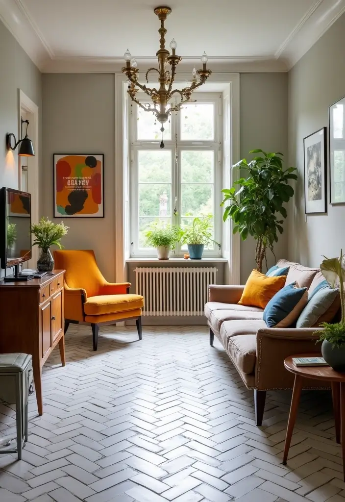 28 Tiles for Living Room Floor Small House Ideas That Add Space Illusion - 7. Subway Tiles