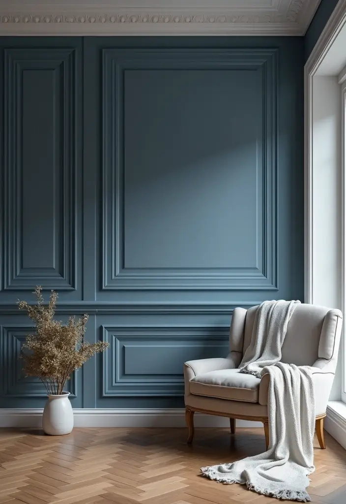 28 Wall Molding Ideas Living Room That Add Texture and Class - 14. Vertical Striped Molding