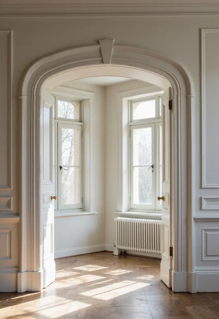 28 Wall Molding Ideas Living Room That Add Texture and Class - 15. Curved Molding Designs