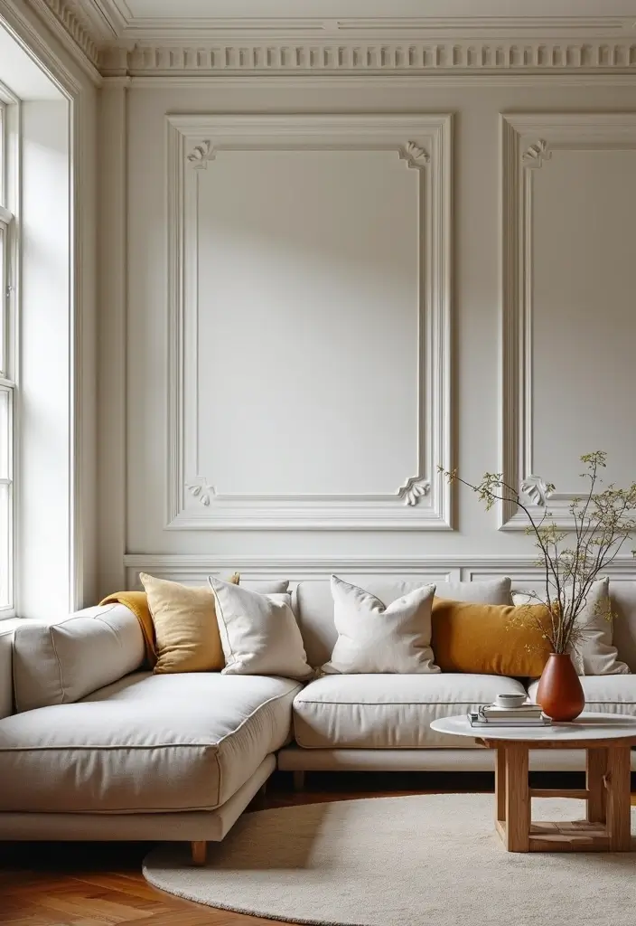 28 Wall Molding Ideas Living Room That Add Texture and Class - 27. Custom Designed Moldings