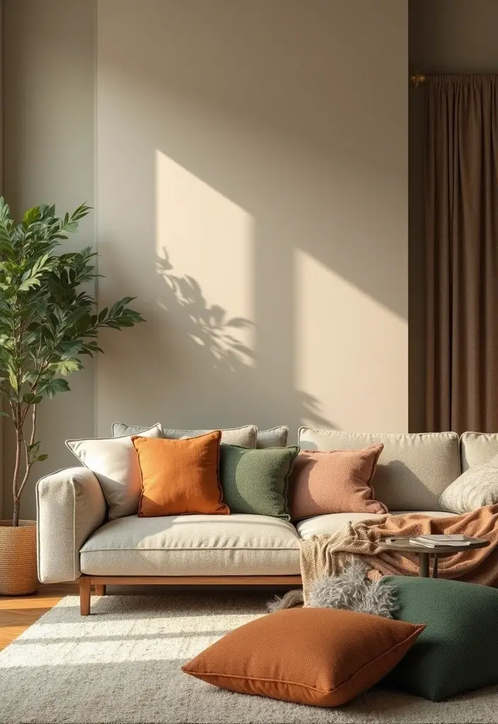 29 Family Living Room Ideas Modern Designs That Feel Cozy and Practical - 2. Warm Color Palettes