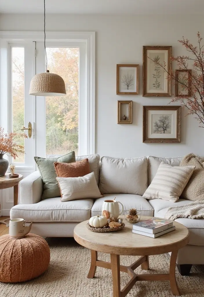 29 Family Living Room Ideas Modern Designs That Feel Cozy and Practical - 28. Seasonal Decor Swaps