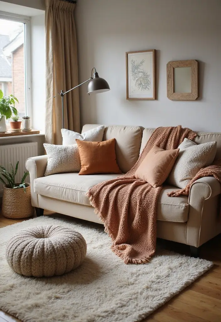 29 Family Living Room Ideas Modern Designs That Feel Cozy and Practical - 6. Cozy Textiles for Comfort