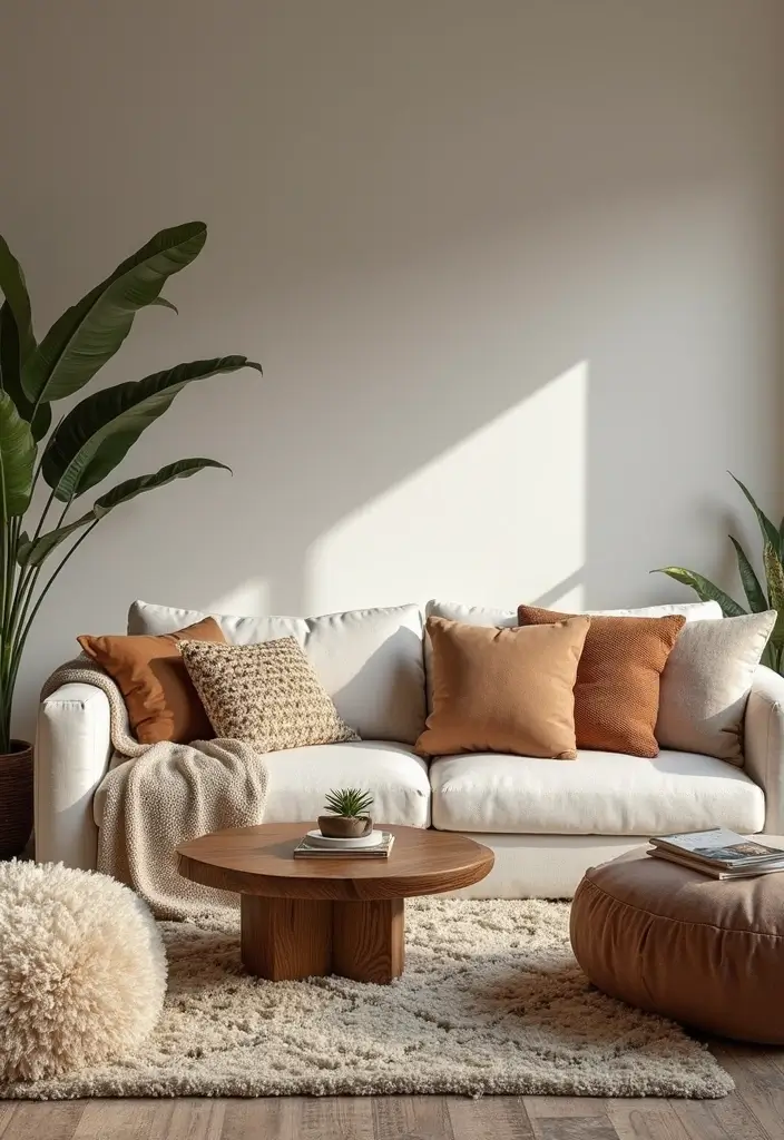 29 First Floor Living Room Ideas That Make the Most of the Layout - 18. Layering Textures