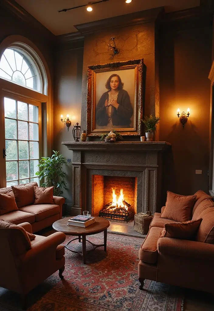 29 First Floor Living Room Ideas That Make the Most of the Layout - 22. Cozy Fireplace Features