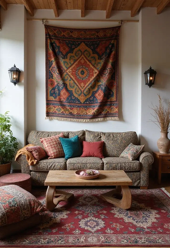 29 First Floor Living Room Ideas That Make the Most of the Layout - 26. Incorporating Cultural Elements