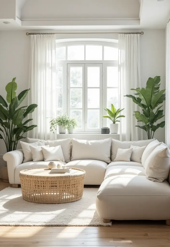 29 First Floor Living Room Ideas That Make the Most of the Layout - 7. Light and Bright with White Decor