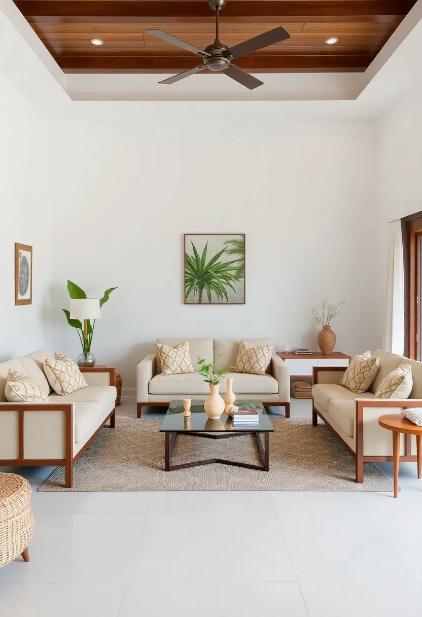 29 Kerala Living Room Designs That Blend Tradition and Modernity - 25. Finding Balance with Symmetry