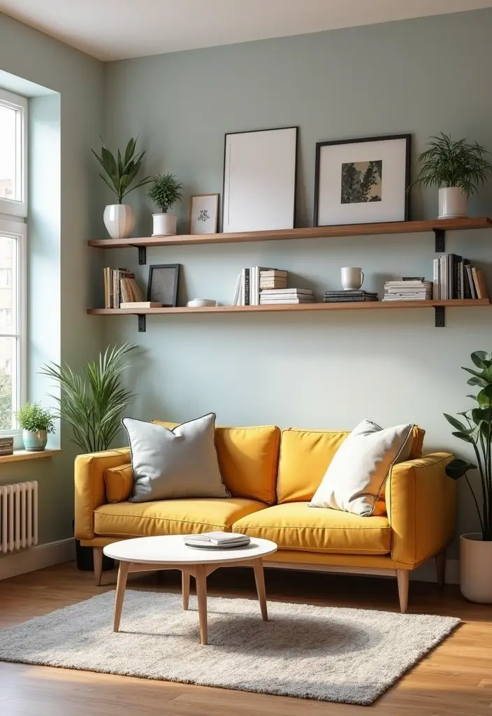 29 Living Room Dark Ideas That Feel Dramatic and Sophisticated - 13. Open Shelving