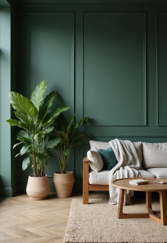 29 Living Room Dark Ideas That Feel Dramatic and Sophisticated - 3. Moody Greens